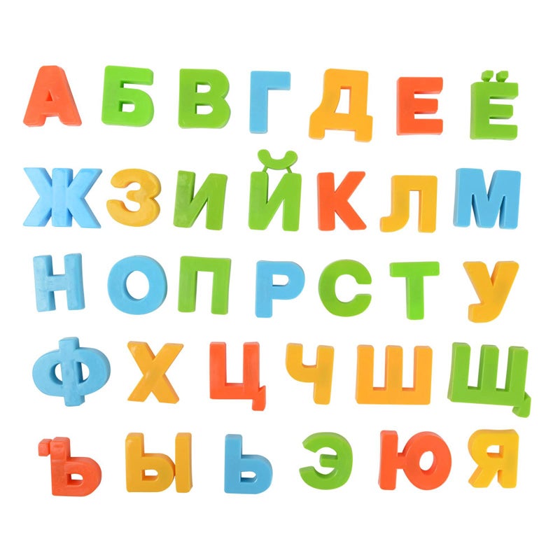 BOHS Russian Magnetic Alphabet Letters - Play on Fridge Magnets, White Board,Table - Educational Learning Toy for Kids,33 Letters - Image 1